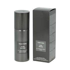 Tom Ford Oud Wood mist in use with hand spraying for quick refreshing scent