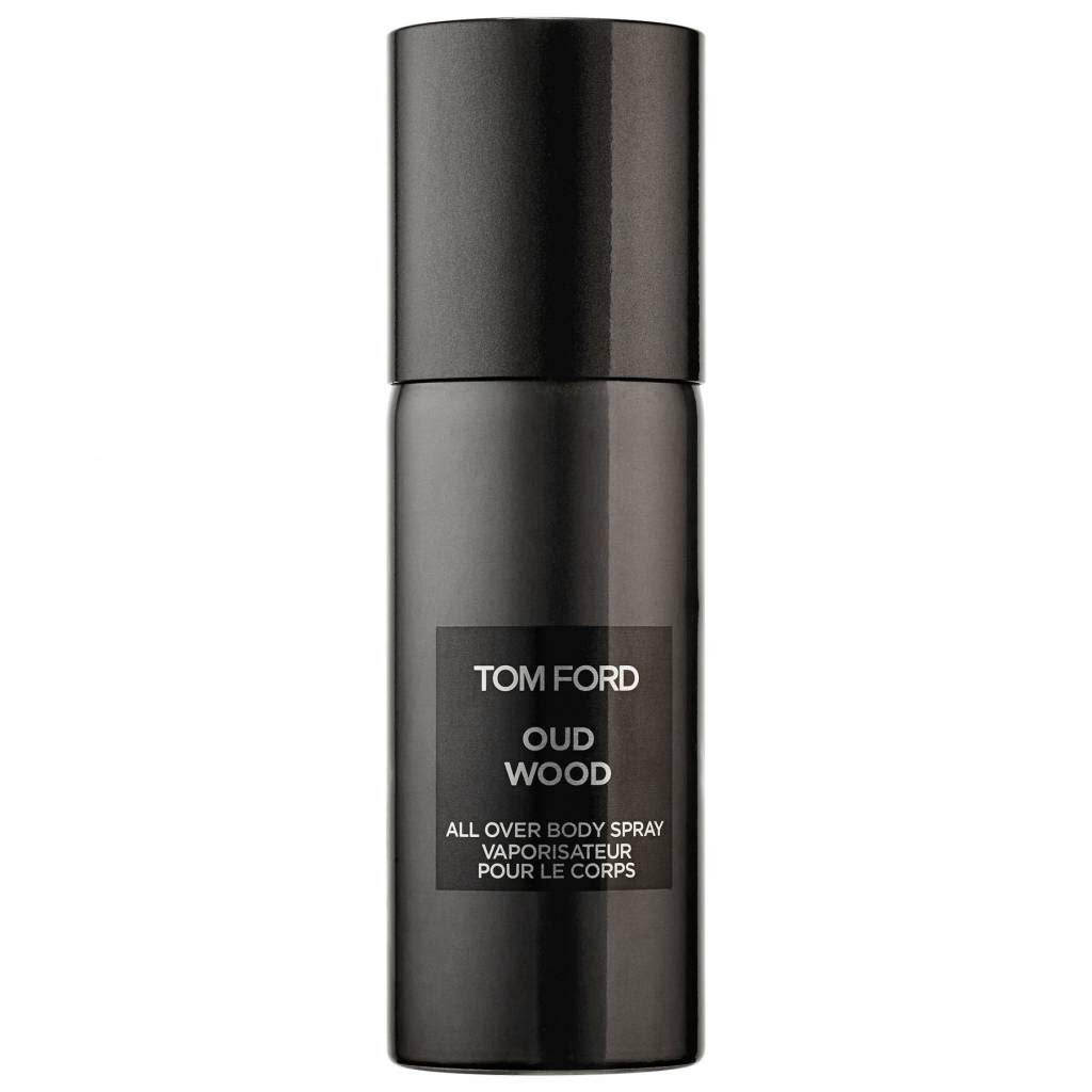 Tom Ford Oud Wood close-up of cap and label highlighting product detail and luxury