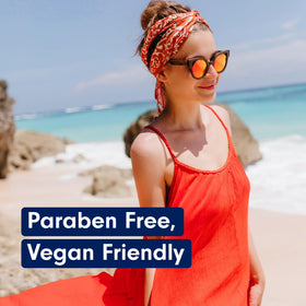 TOMAS label close-up highlighting paraben-free and cruelty-free ingredients