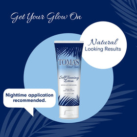 TOMAS lotion texture close-up showing creamy, fast-absorbing finish