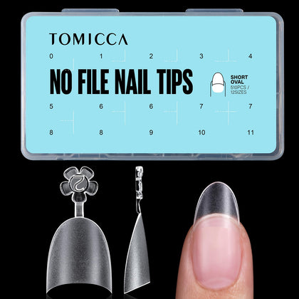 TOMICCA front packaging showing 510-piece tip set and sizes, ideal for salons