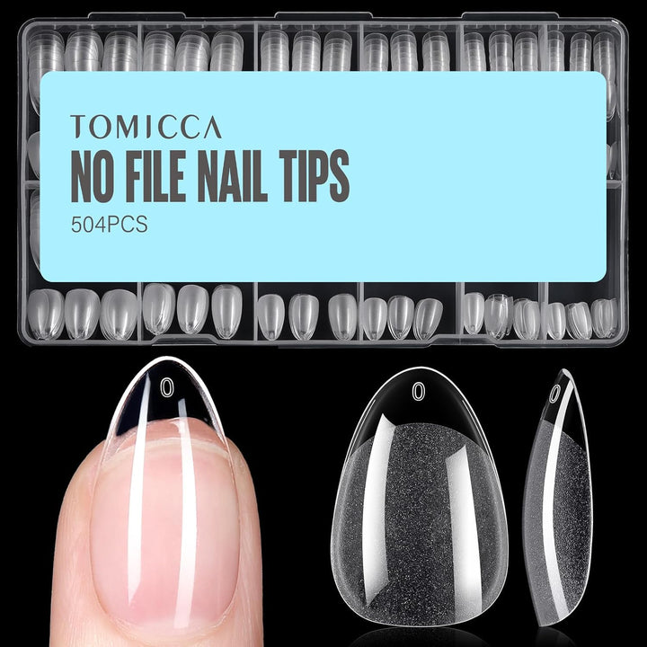 TOMICCA front packaging showing 504-piece set, convenient storage and full kit