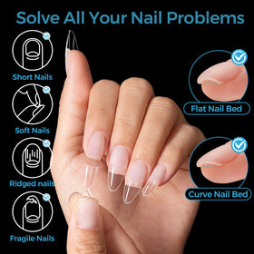 TOMICCA ergonomic handle detail for easy placement and precise alignment on nails