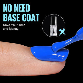 TOMICCA tips being applied with glue showing quick at-home use benefit