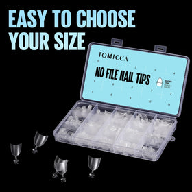 TOMICCA scale comparison with coin, shows actual short oval tip size