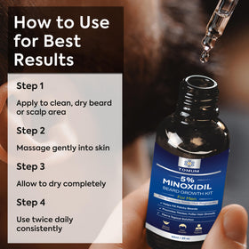TOMUM bottle in hand for size and scale, convenient daily grooming benefit