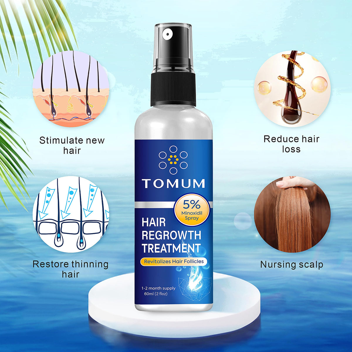 TOMUM solution texture droplet on fingertip illustrating light absorption benefit