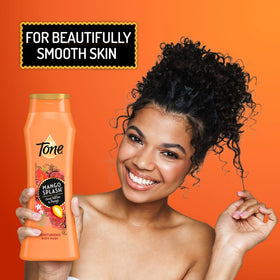 Tone ingredients label highlighting cocoa butter and papaya extract benefits
