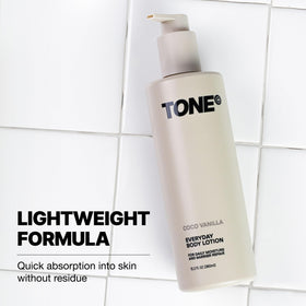 TONE pump application in hand demonstrates controlled mess-free dispensing