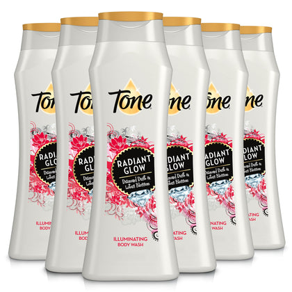 Tone Radiant Glow front label showing product name and lotus blossom scent benefit