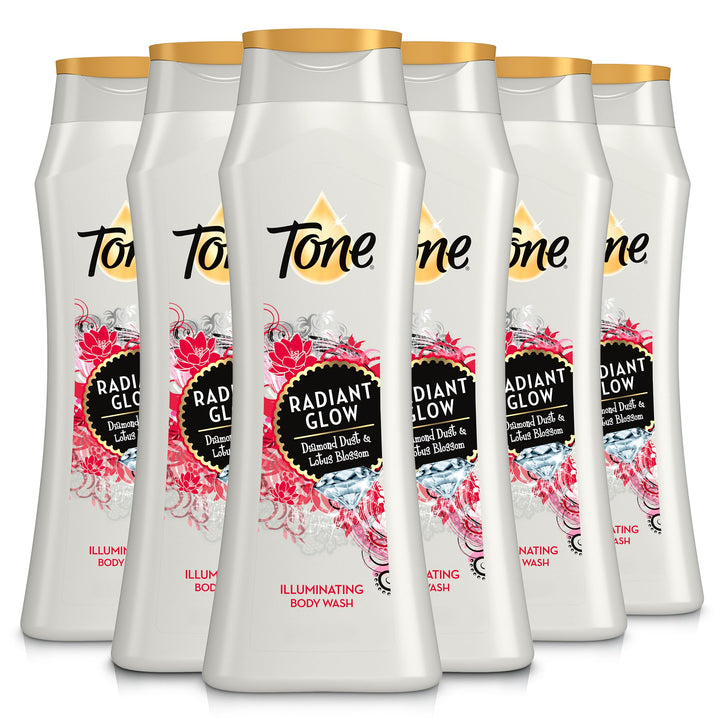 Tone Radiant Glow front label showing product name and lotus blossom scent benefit