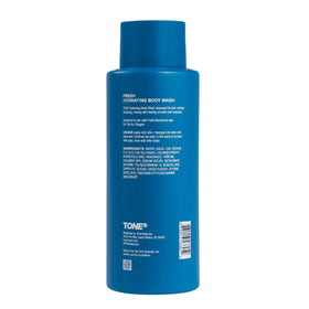 TONE size comparison with bottle in hand to show 16.9 fl oz capacity and travel convenience