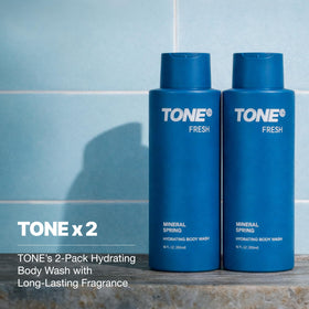 TONE close-up texture showing creamy lather and coconut-derived cleansers for gentle cleansing