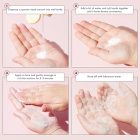 TONYMOLY application on face demonstrating gentle exfoliating action