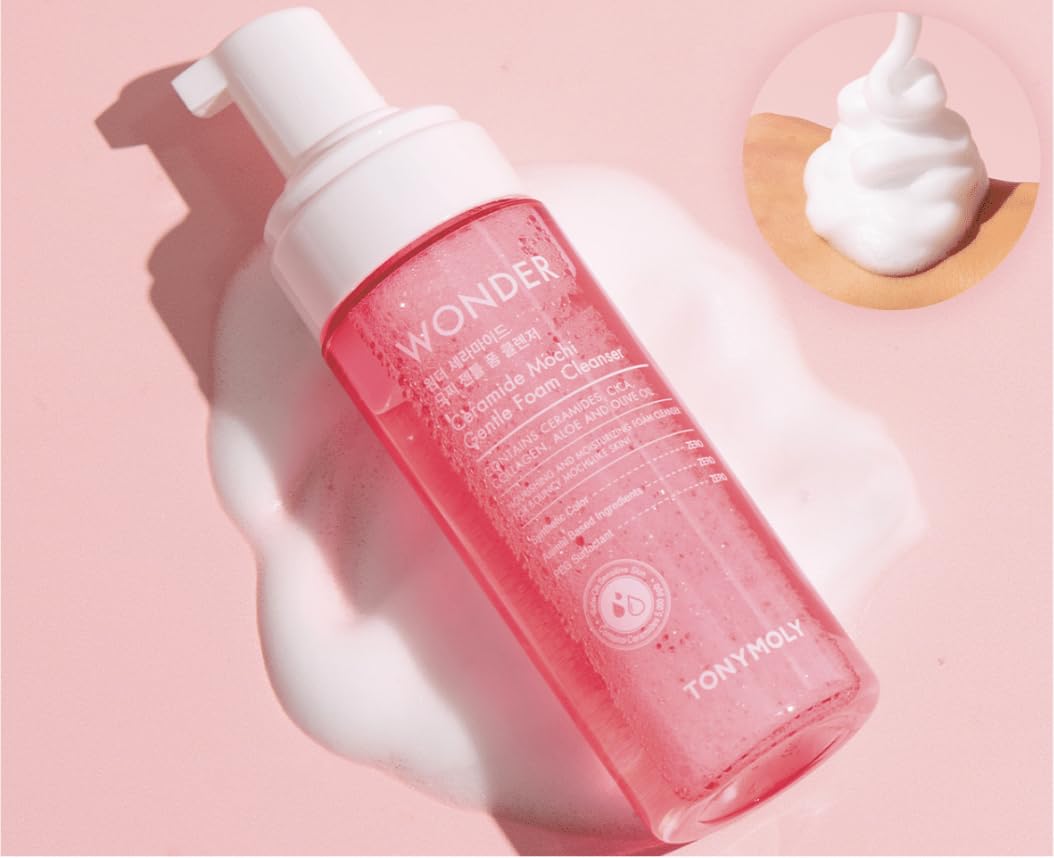 TONYMOLY close-up of soft foam texture with hydrating finish
