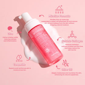 TONYMOLY key ingredients display with ceramide and cica for barrier repair benefit
