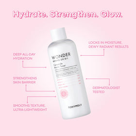TONYMOLY close-up of ingredient label highlighting ceramide content