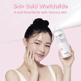 TONYMOLY lifestyle model with dewy skin demonstrating glass-skin result