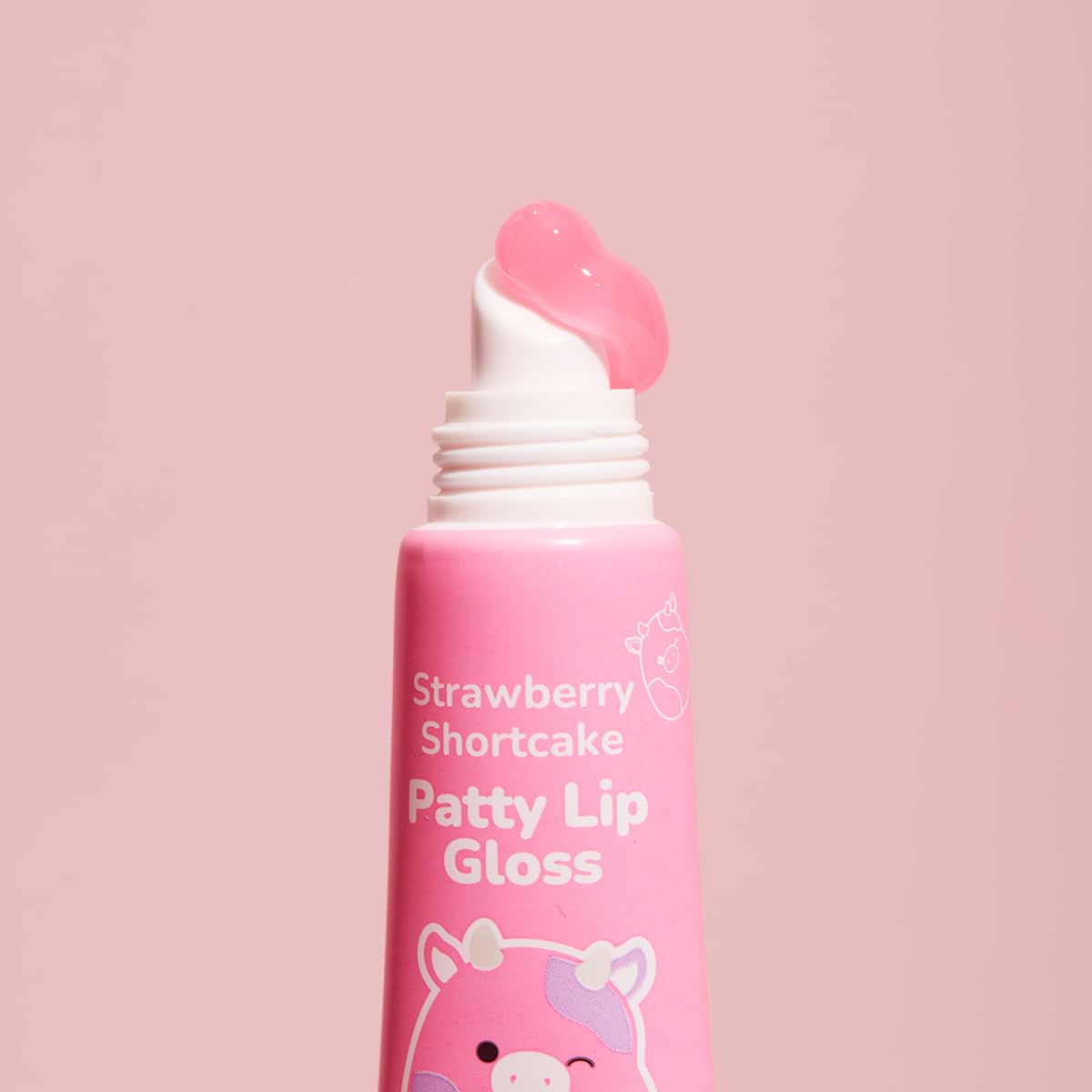 TONYMOLY strawberry lip gloss keychain detail highlighting compact portability