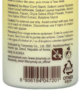 TONYMOLY tube label and ingredients list allowing ingredient transparency