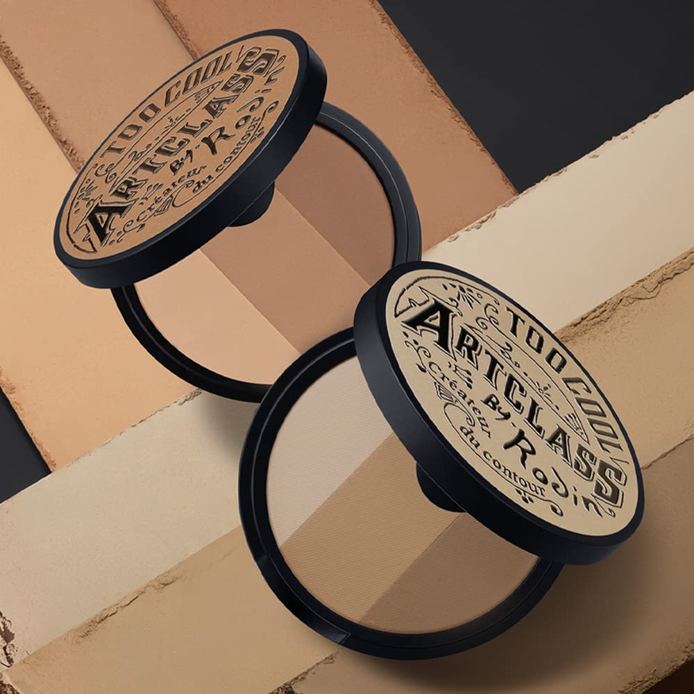 Too Cool For School label and shade names visible to identify Nudy Beige, Peanut Brown, Cinnamon Brown