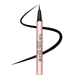 Too Faced front packaging showing compact waterproof eyeliner, precise application benefit