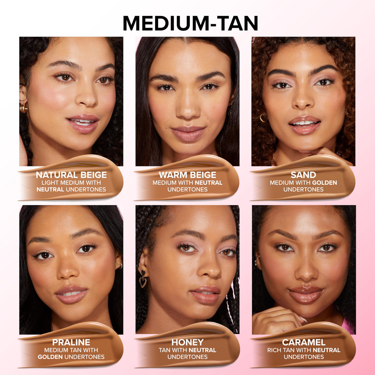 Too Faced application with sponge illustrating buildable coverage and seamless blending