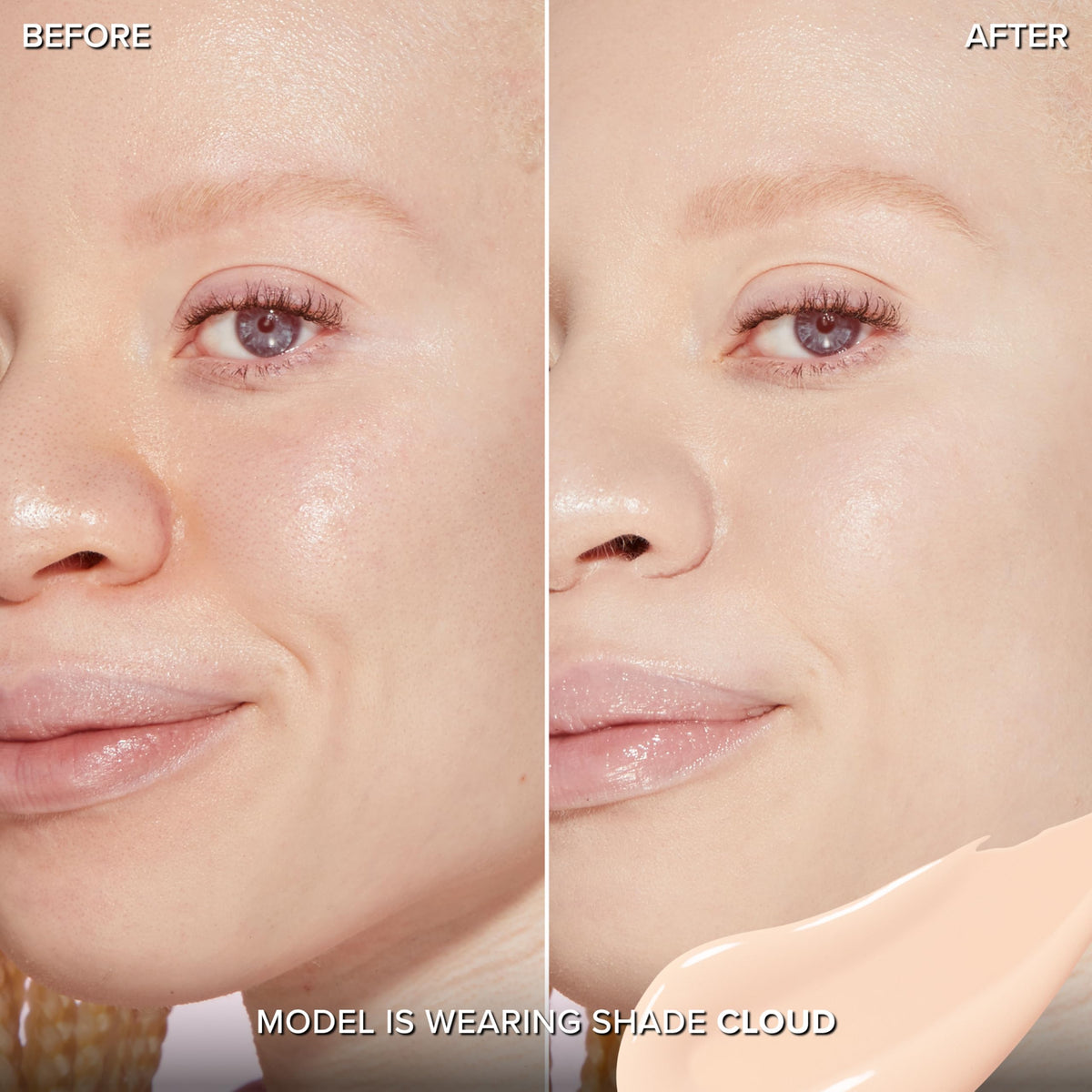 Too Faced concealer applicator closeup showing smooth, precise application