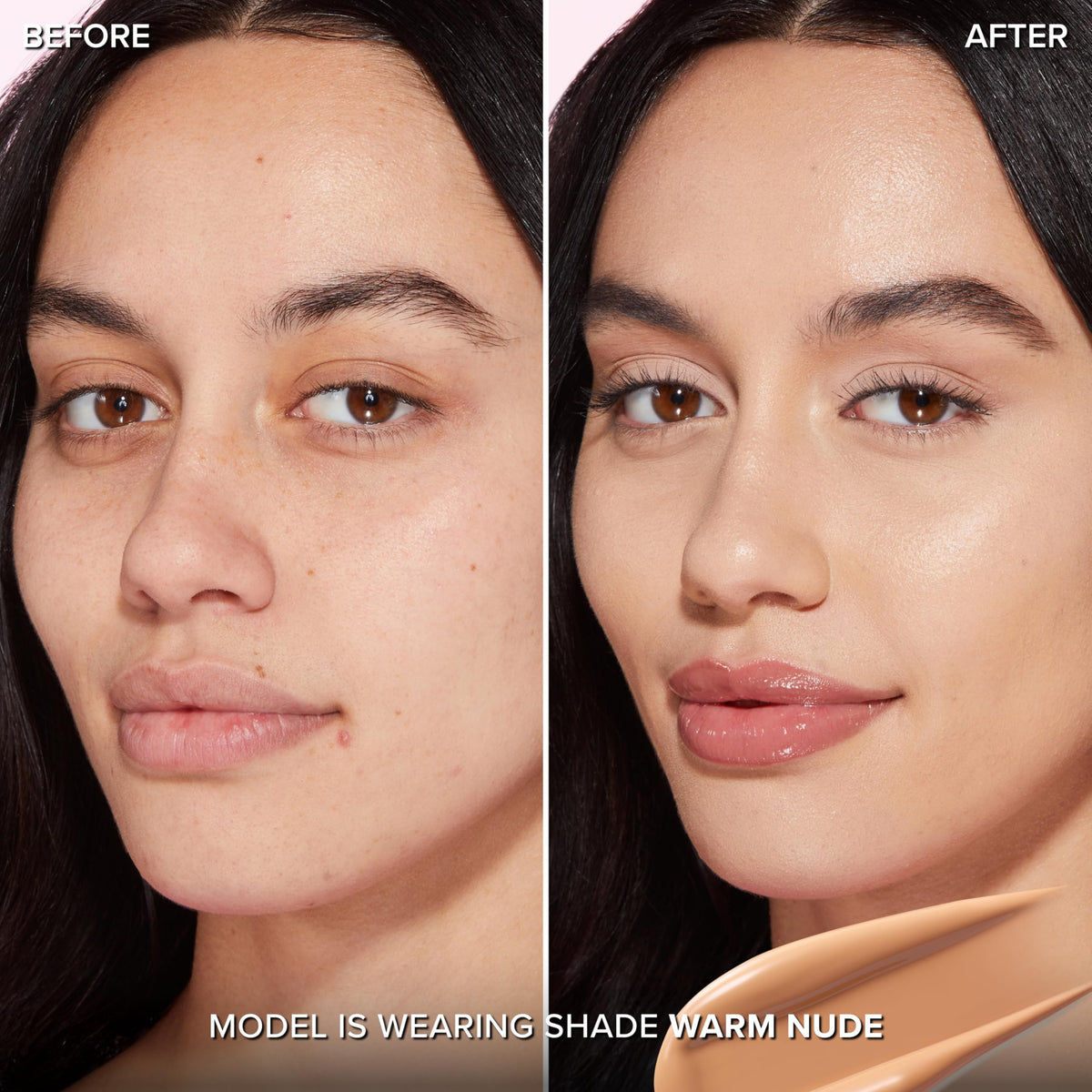 Too Faced pump dispenser detail highlighting easy, mess-free dispensing benefit