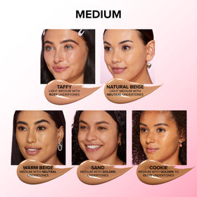 Too Faced concealer applied under eye illustrating coverage and brightening