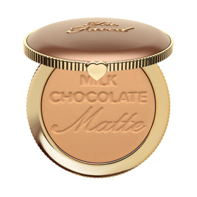 Too Faced compact front view showing matte bronzer and packaging appeal