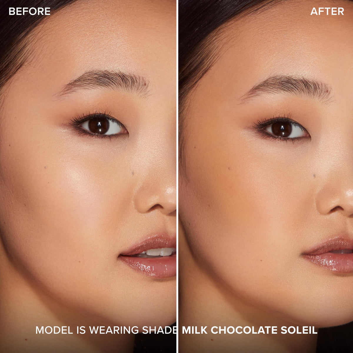 Too Faced bronzer swatch on arm showing blendable natural warmth
