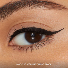 Too Faced swatch of eyeliner texture showing intense pigment and even coverage