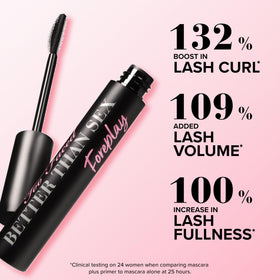 Too Faced black primer texture swirled on white showing rich pigment