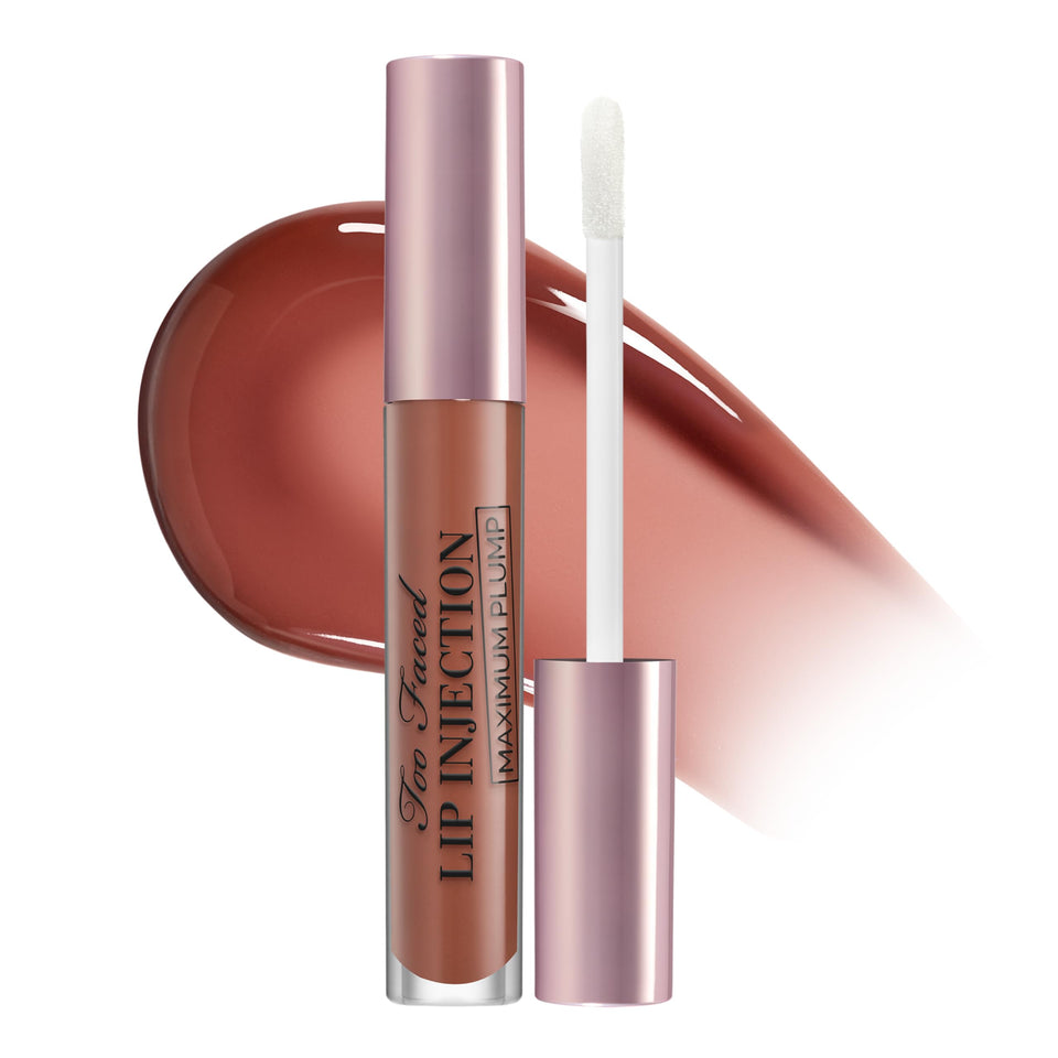 Too Faced front packaging showing Ready For It shade and glossy finish benefit