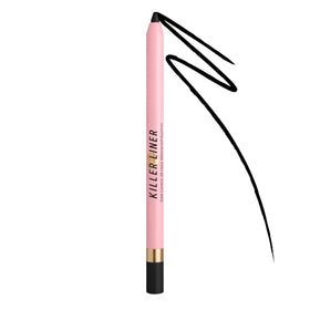 Too Faced front view of eyeliner pencil showing sleek black packaging and precise color