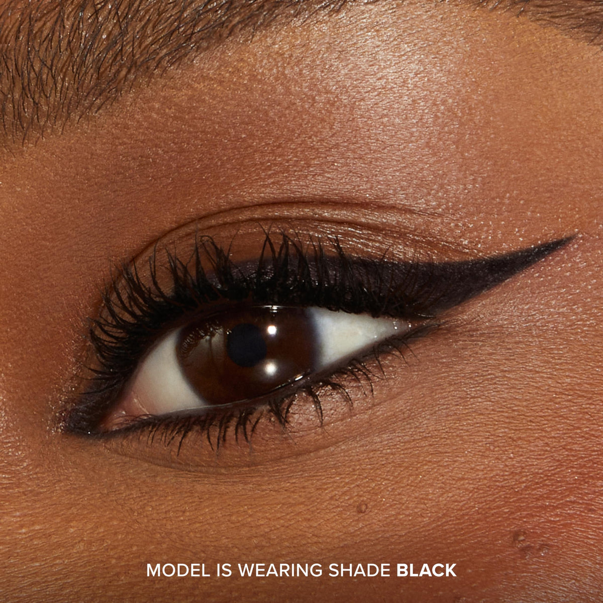 Too Faced eyeliner applied on model eye demonstrating long-lasting, defined look