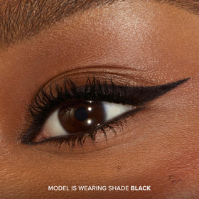 Too Faced eyeliner applied on model eye demonstrating long-lasting, defined look