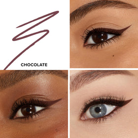 Too Faced Killer Liner pencil tip close-up demonstrating precise point for sharp lines