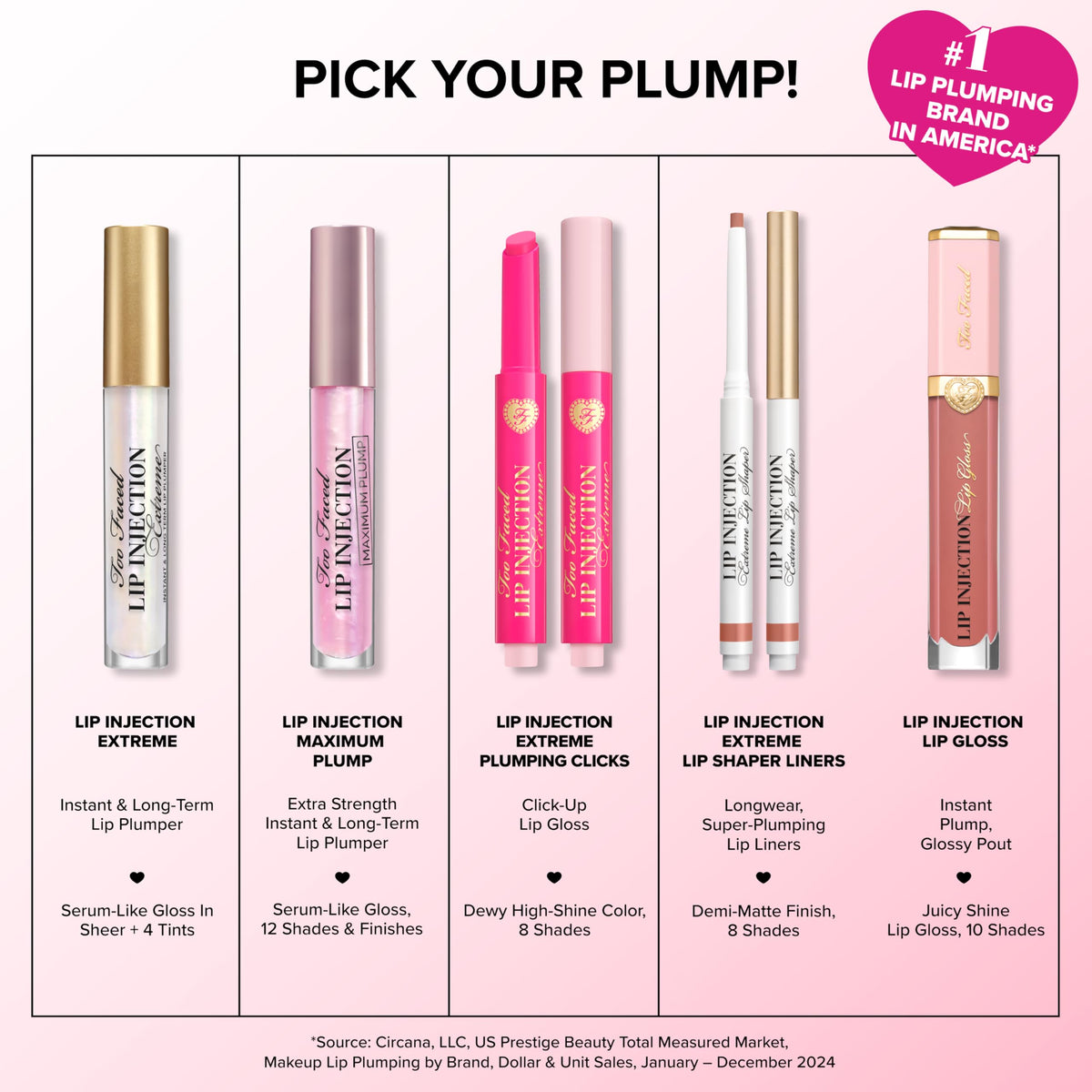 Too Faced gloss inside a purse showing portability and on-the-go touch-ups
