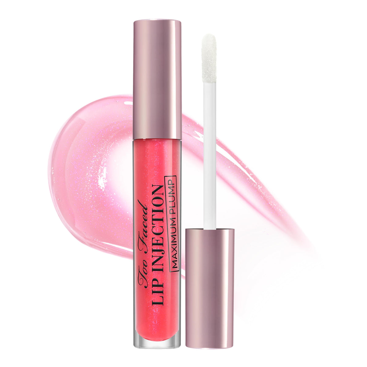 Too Faced front packaging showing glossy Yummy Bear tint and compact tube benefit