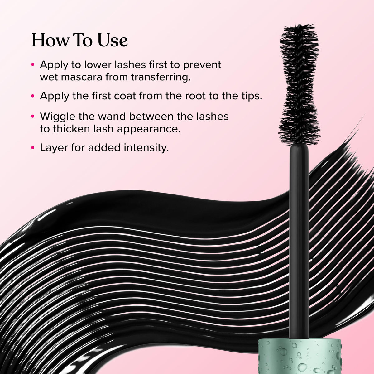 Too Faced applied before and after image showing fuller, longer lashes benefit