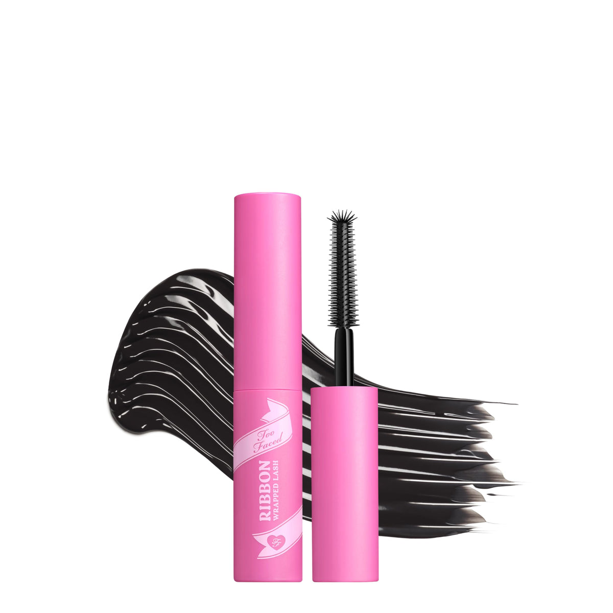 Too Faced front packaging travel-size showing sleek tube and ribbon design