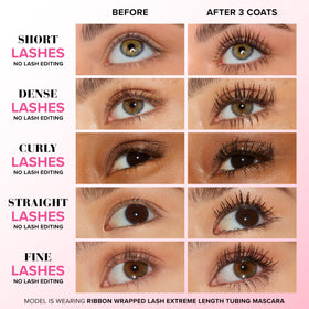 Too Faced Lash Extension brush close-up for precise lash separation
