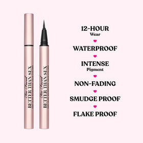 Too Faced tiny tube next to coin to show 0.02 fl oz size for travel convenience