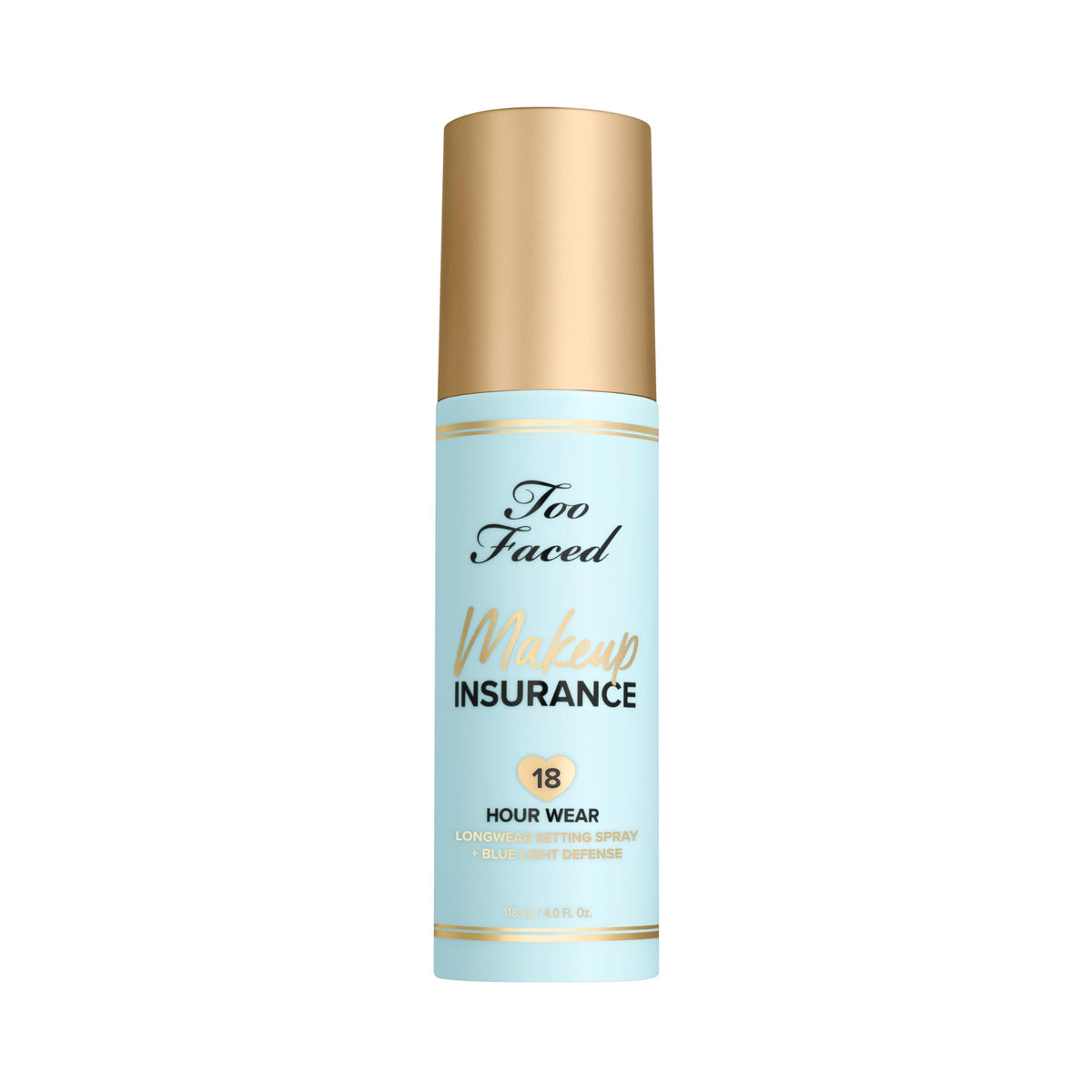 Too Faced front packaging showing bottle and branding for long-lasting hold