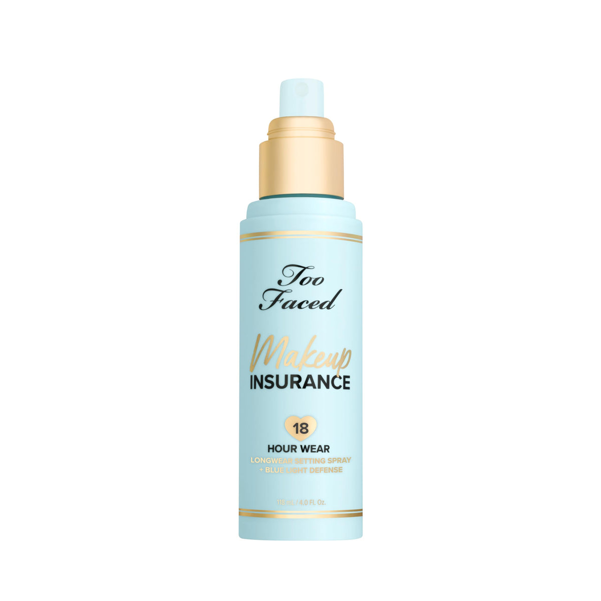 Too Faced bottle on bathroom counter in lifestyle scene for daily use