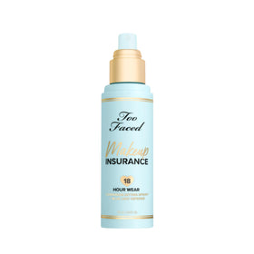 Too Faced bottle on bathroom counter in lifestyle scene for daily use