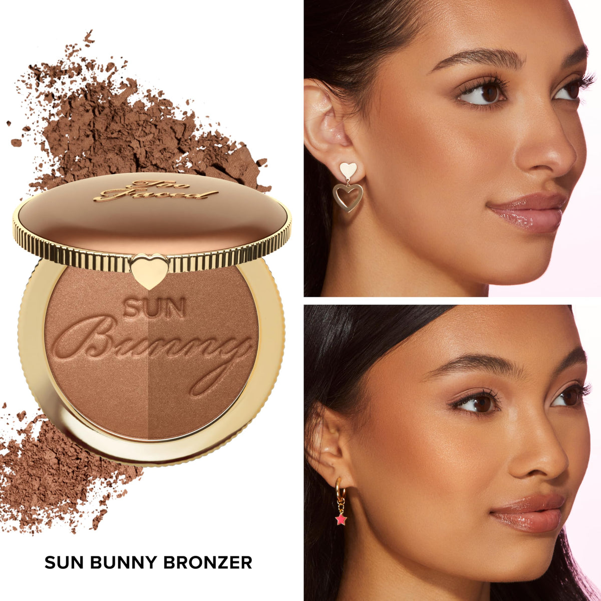 Too Faced Sun Bunny close-up of dual pan highlighting buildable color
