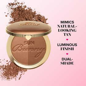 Too Faced Sun Bunny applied on cheek showing sun-kissed radiance